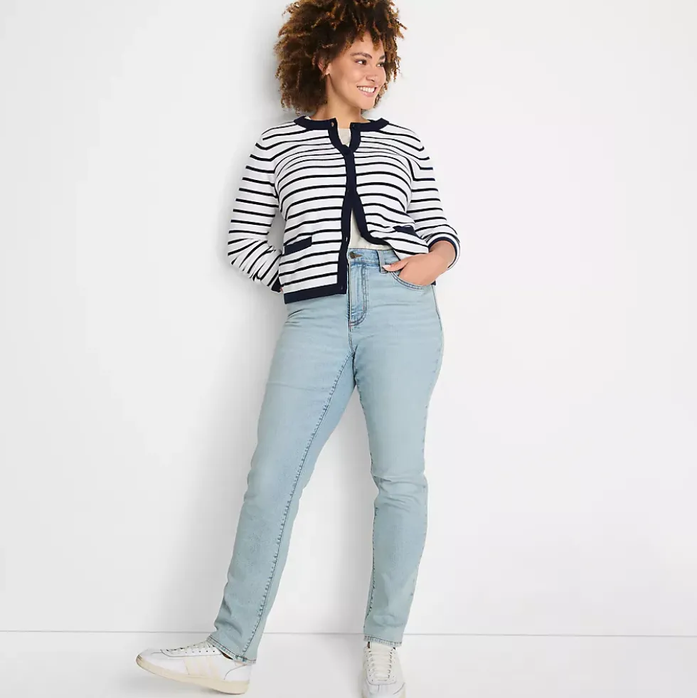 Women's High Rise Straight Leg Jeans