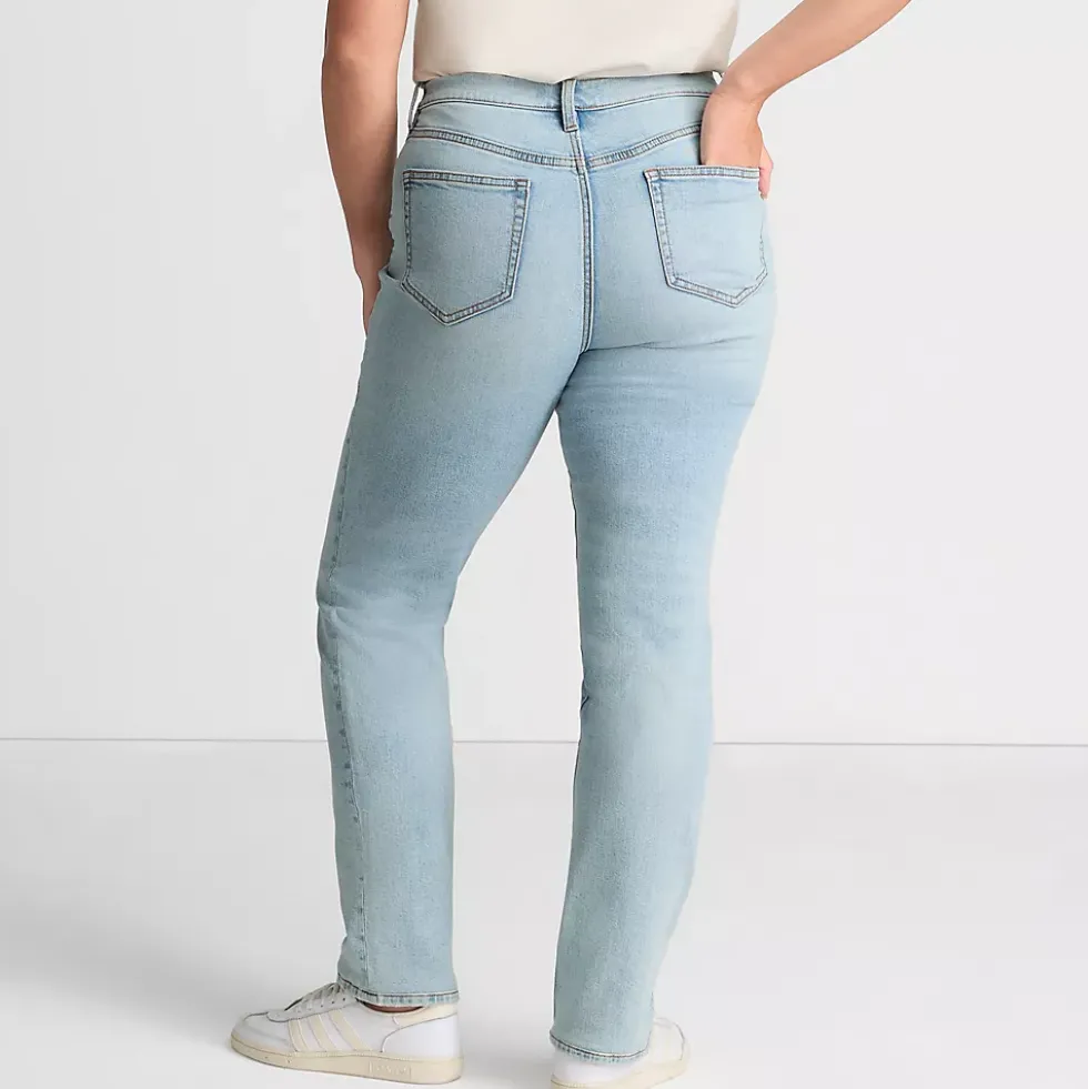 Women's High Rise Straight Leg Jeans
