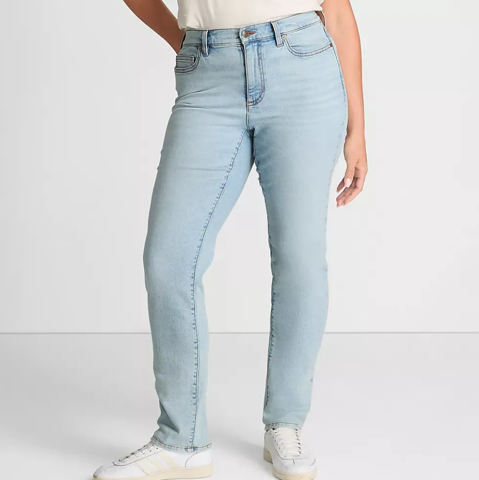 Women's High Rise Straight Leg Jeans