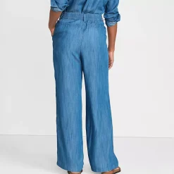 Women's High Rise TENCEL™ Fiber Pleated Wide Leg Pants