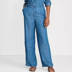 Women's High Rise TENCEL™ Fiber Pleated Wide Leg Pants