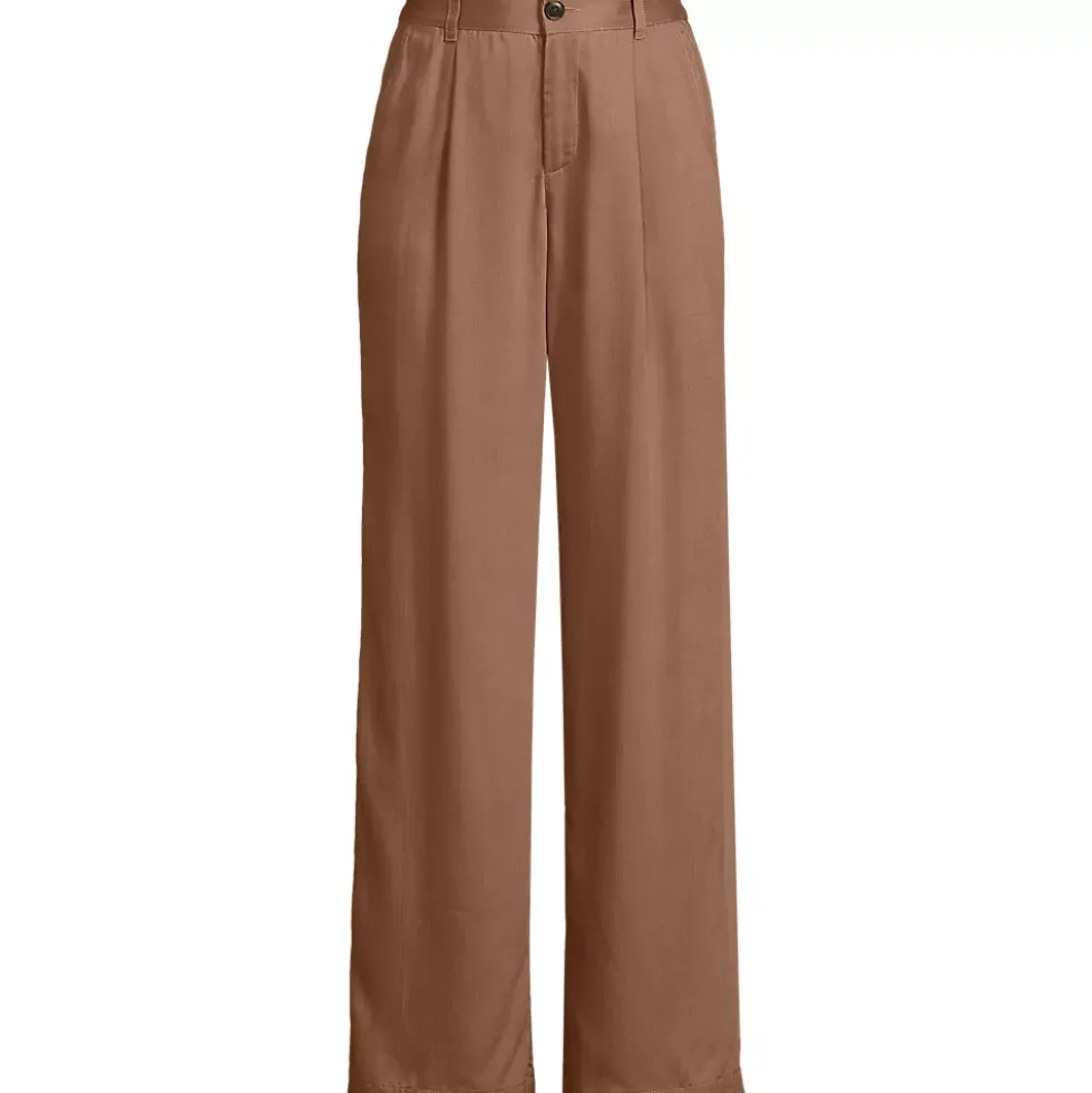 Women's High Rise TENCEL™ Fiber Pleated Wide Leg Pants