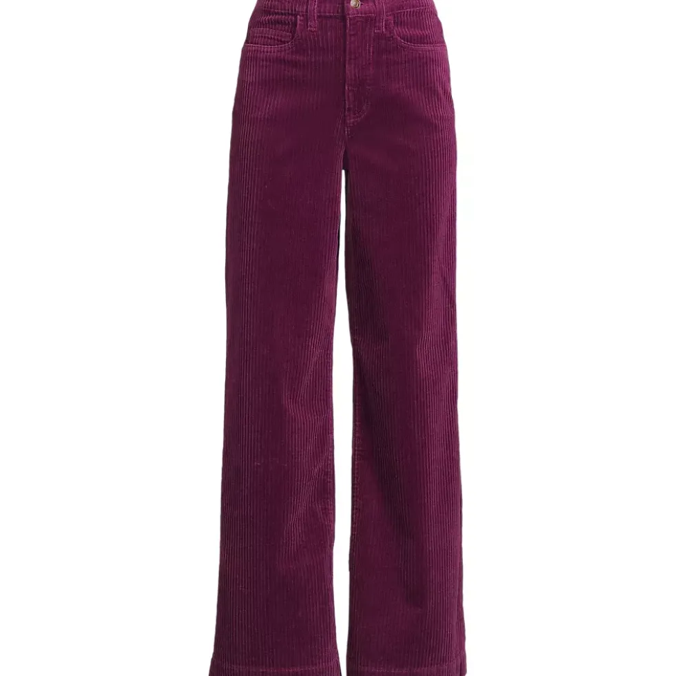 Women's High Rise Wide Leg Corduroy Pants
