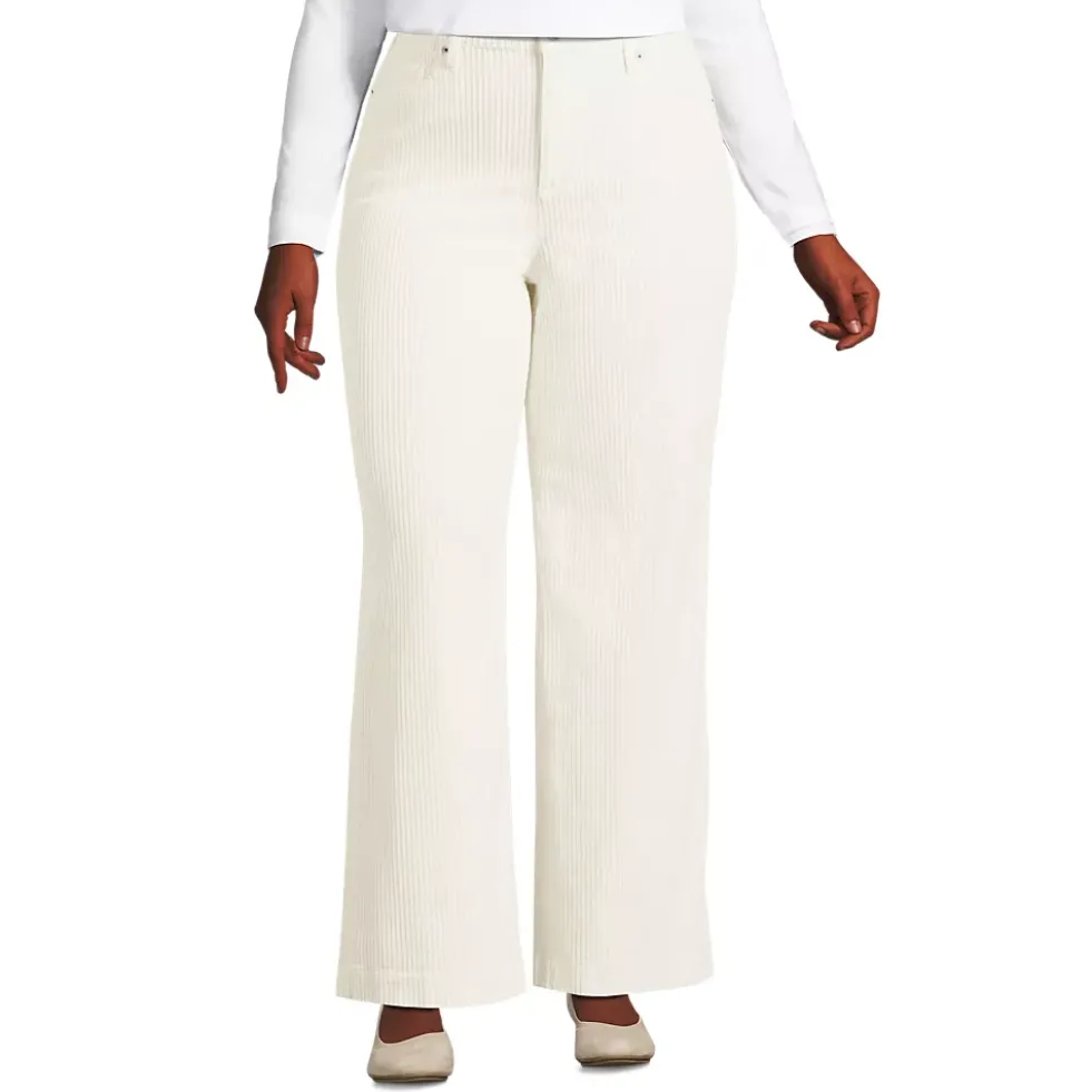 Women's High Rise Wide Leg Corduroy Pants