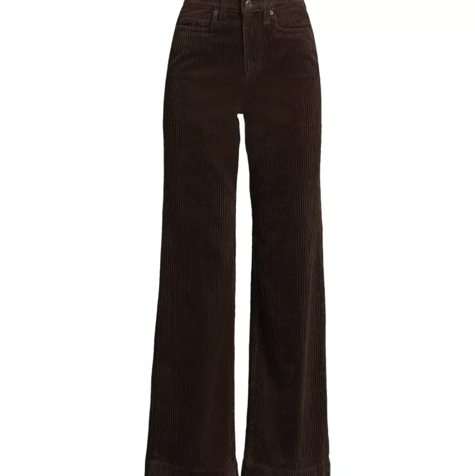 Women's High Rise Wide Leg Corduroy Pants