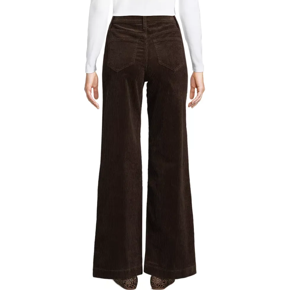 Women's High Rise Wide Leg Corduroy Pants