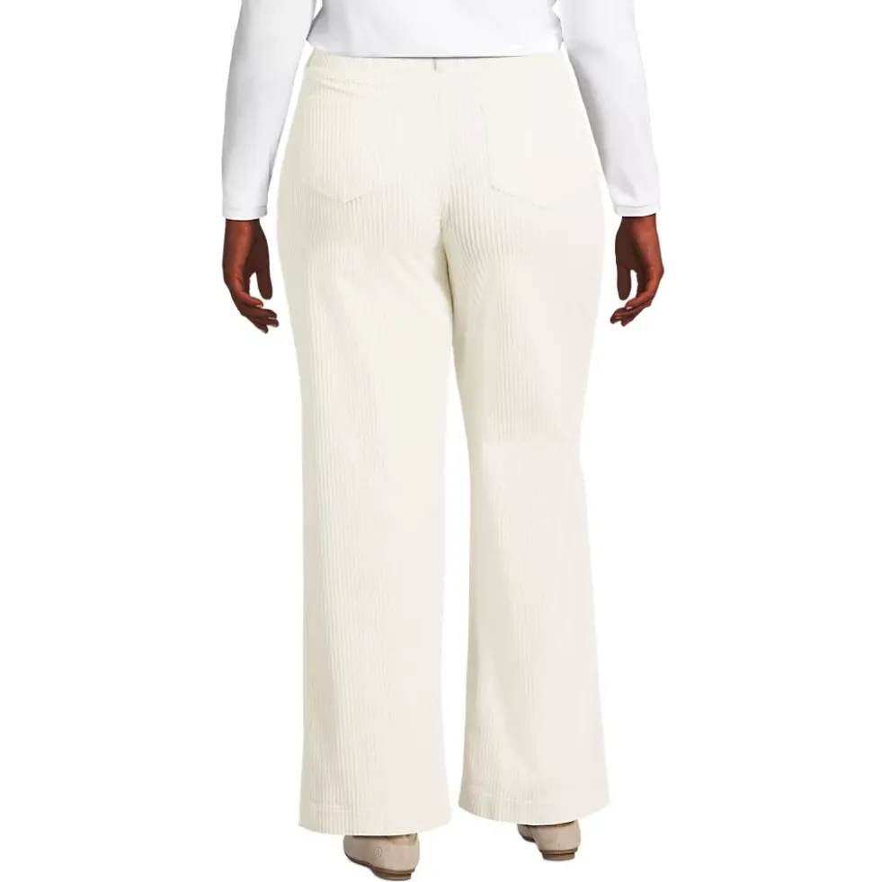 Women's High Rise Wide Leg Corduroy Pants