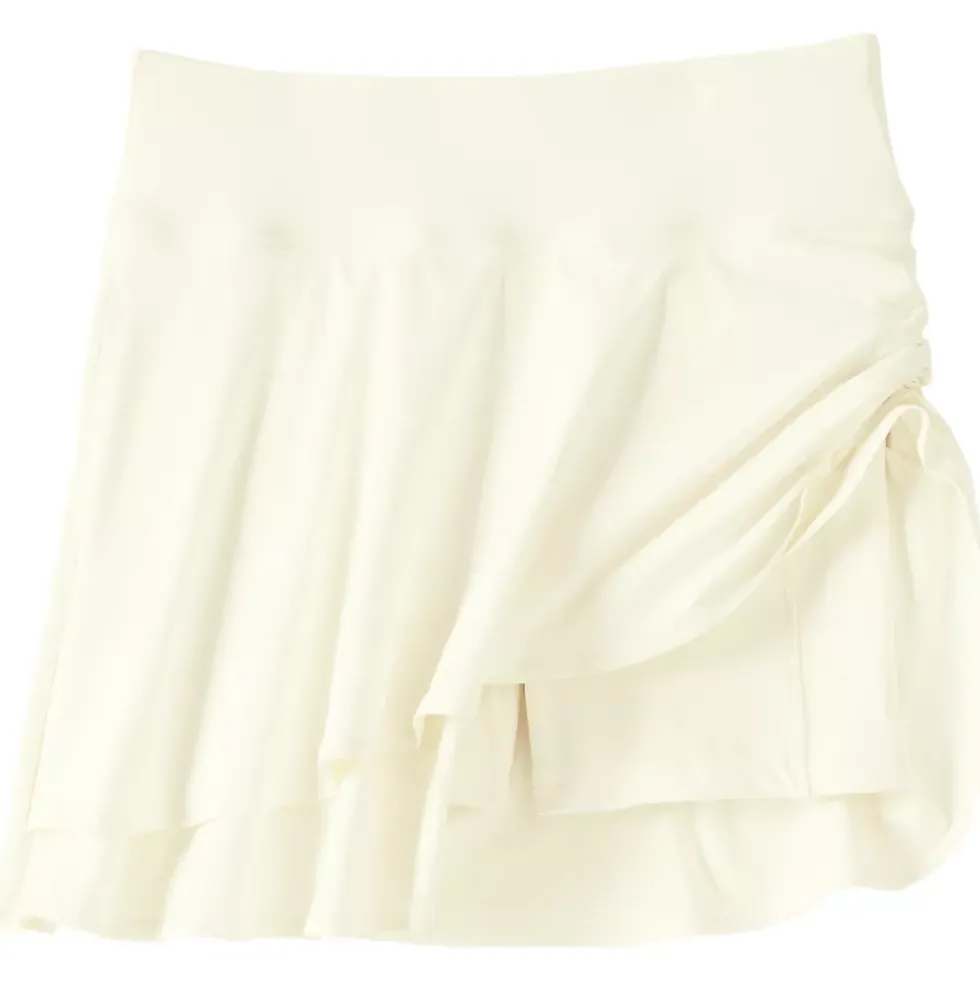 Women's High Waisted Tulip Hem Swim Skort