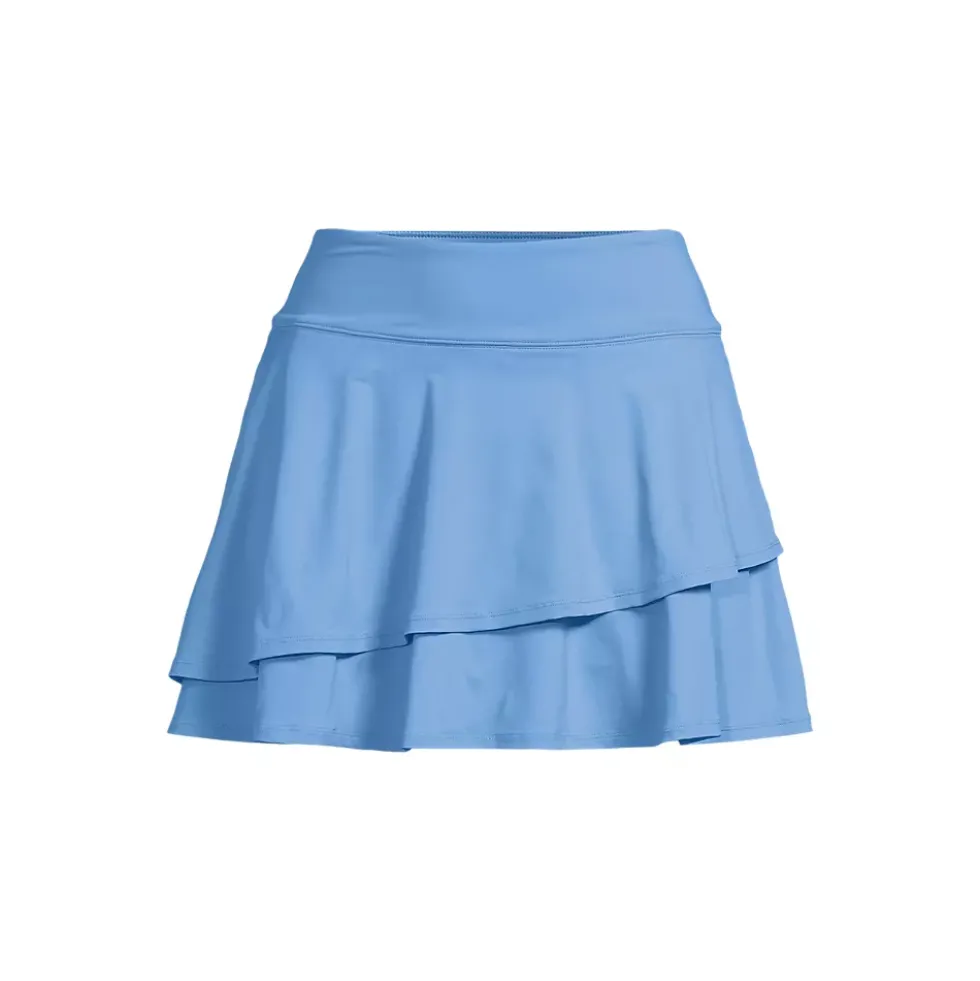 Women's High Waisted Tulip Hem Swim Skort