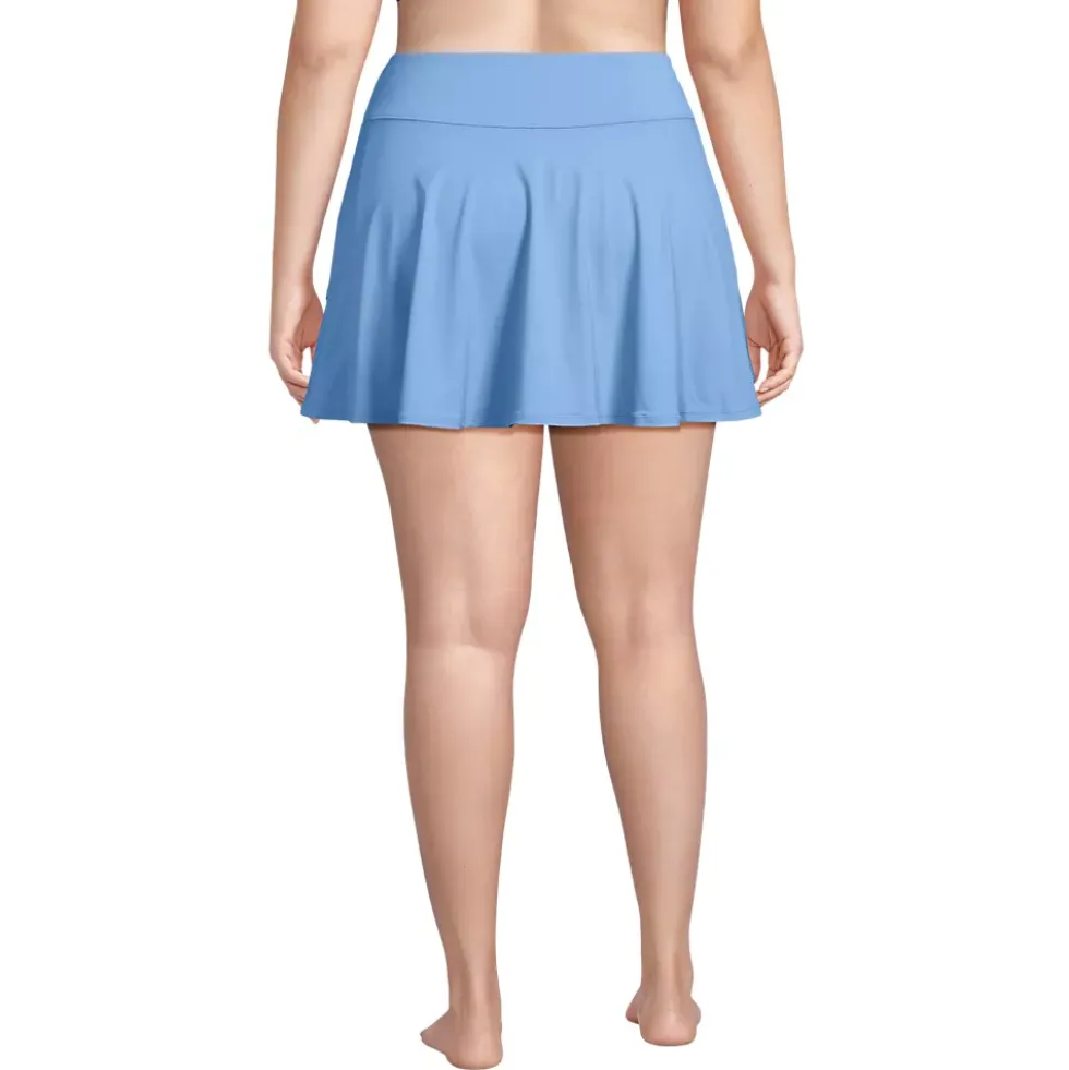 Women's High Waisted Tulip Hem Swim Skort