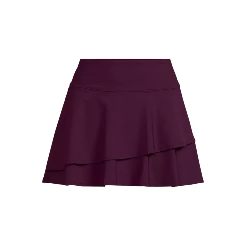 Women's High Waisted Tulip Hem Swim Skort