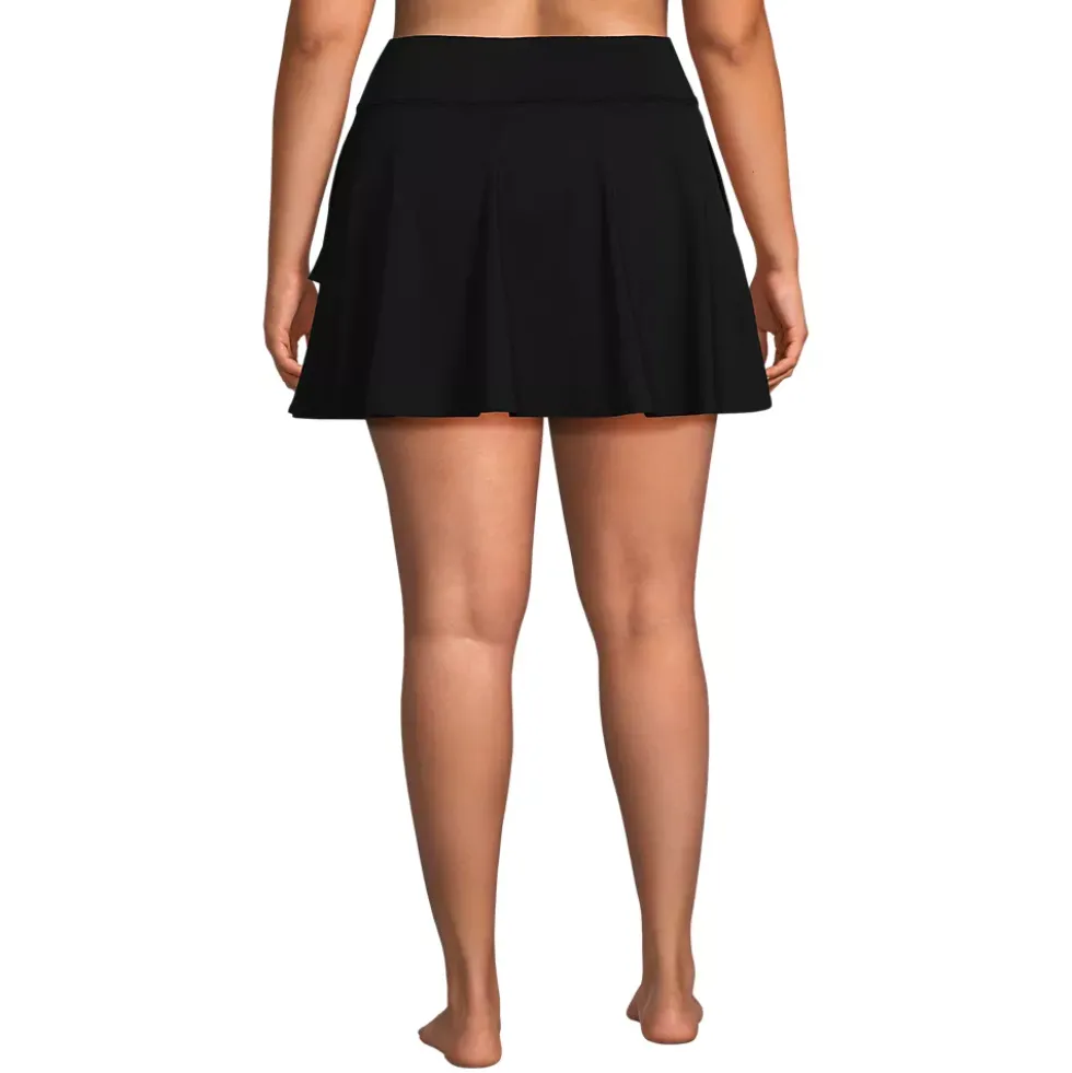 Women's High Waisted Tulip Hem Swim Skort
