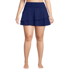Women's High Waisted Tulip Hem Swim Skort