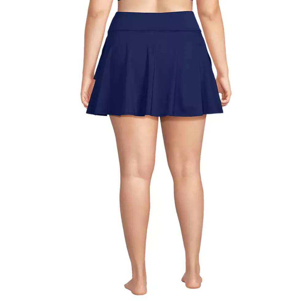Women's High Waisted Tulip Hem Swim Skort