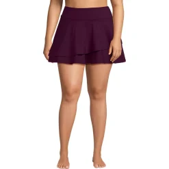 Women's High Waisted Tulip Hem Swim Skort