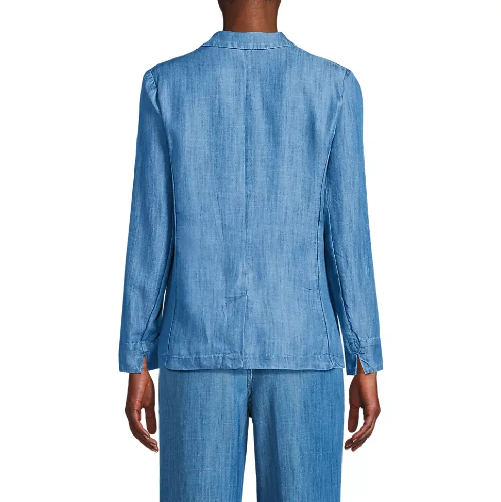 Women's Indigo TENCEL™ Fiber Relaxed Blazer