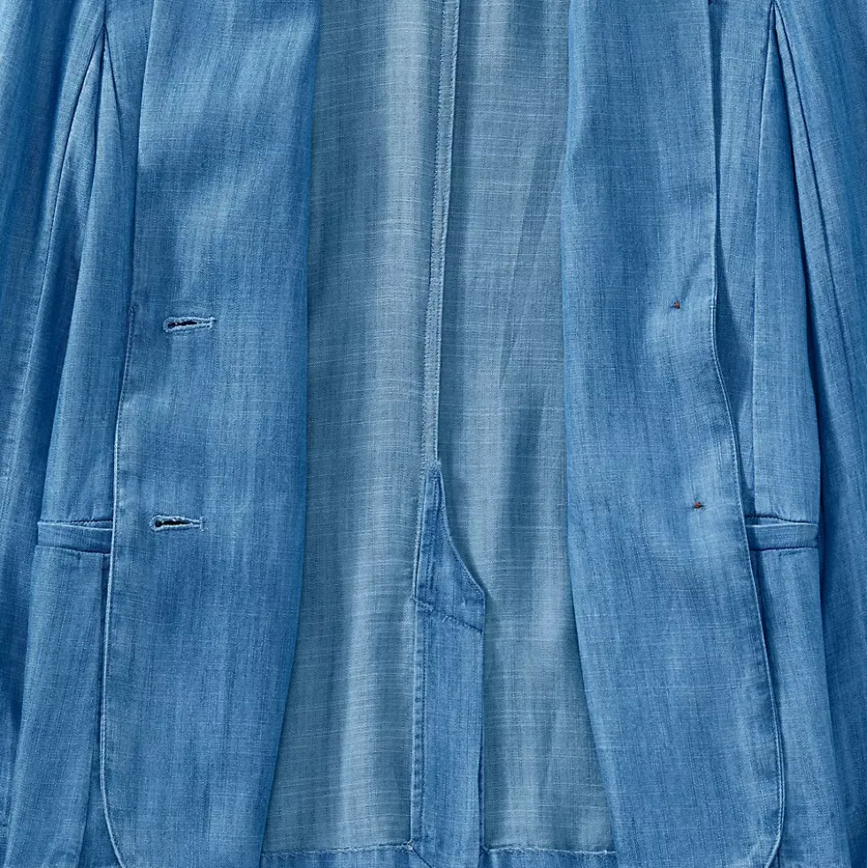 Women's Indigo TENCEL™ Fiber Relaxed Blazer