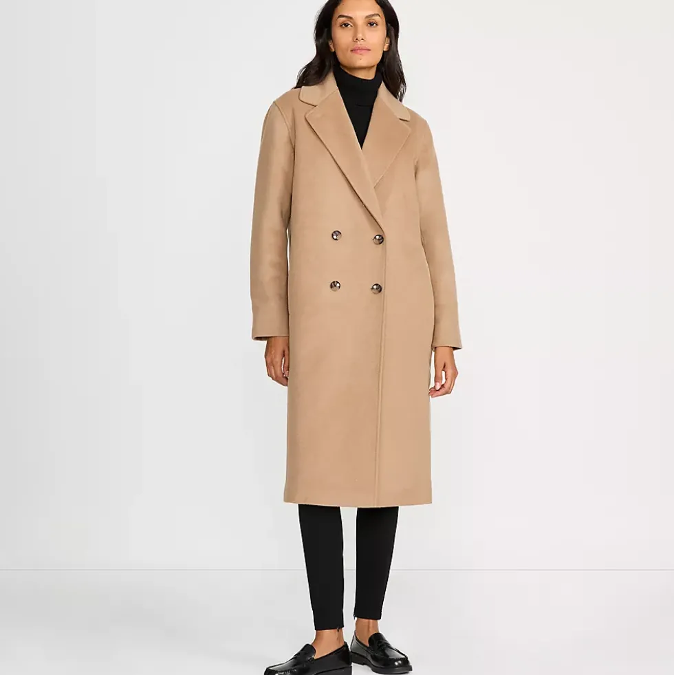 Women's Insulated Double Breasted Wool Coat