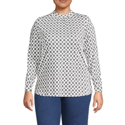 Women's Jersey Long Sleeve Gathered Mock