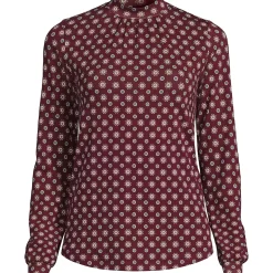 Women's Jersey Long Sleeve Gathered Mock