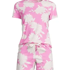 Women's Knit Pajama Short Set Short Sleeve T-Shirt and Shorts