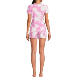 Women's Knit Pajama Short Set Short Sleeve T-Shirt and Shorts