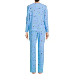 Women's Knit 2 Piece Pajama Set - Long Sleeve Top and Pants