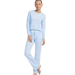 Women's Knit 2 Piece Pajama Set - Long Sleeve Top and Pants