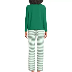 Women's Knit 2 Piece Pajama Set - Long Sleeve Top and Pants