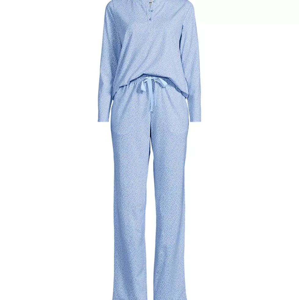 Women's Knit 2 Piece Pajama Set - Long Sleeve Top and Pants