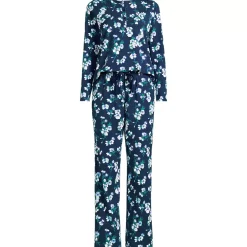 Women's Knit 2 Piece Pajama Set - Long Sleeve Top and Pants