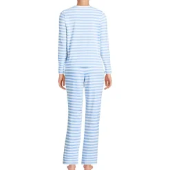 Women's Knit 2 Piece Pajama Set - Long Sleeve Top and Pants