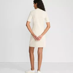 Women's Knit Rib Mock Neck Dress