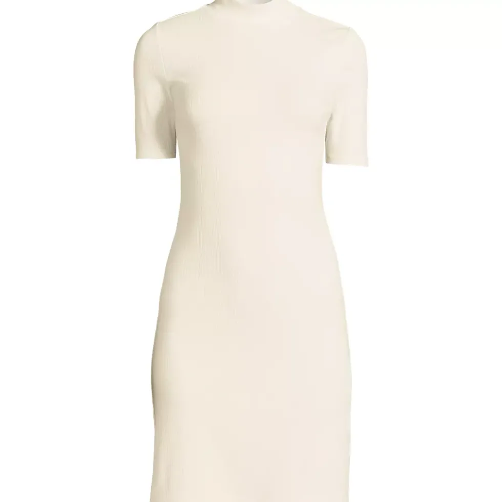 Women's Knit Rib Mock Neck Dress
