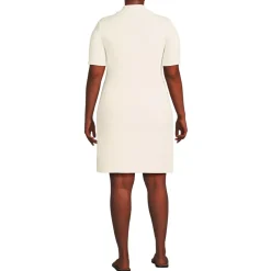 Women's Knit Rib Mock Neck Dress