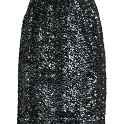 Women's Knit Velvet Sequin Above the Knee Skirt