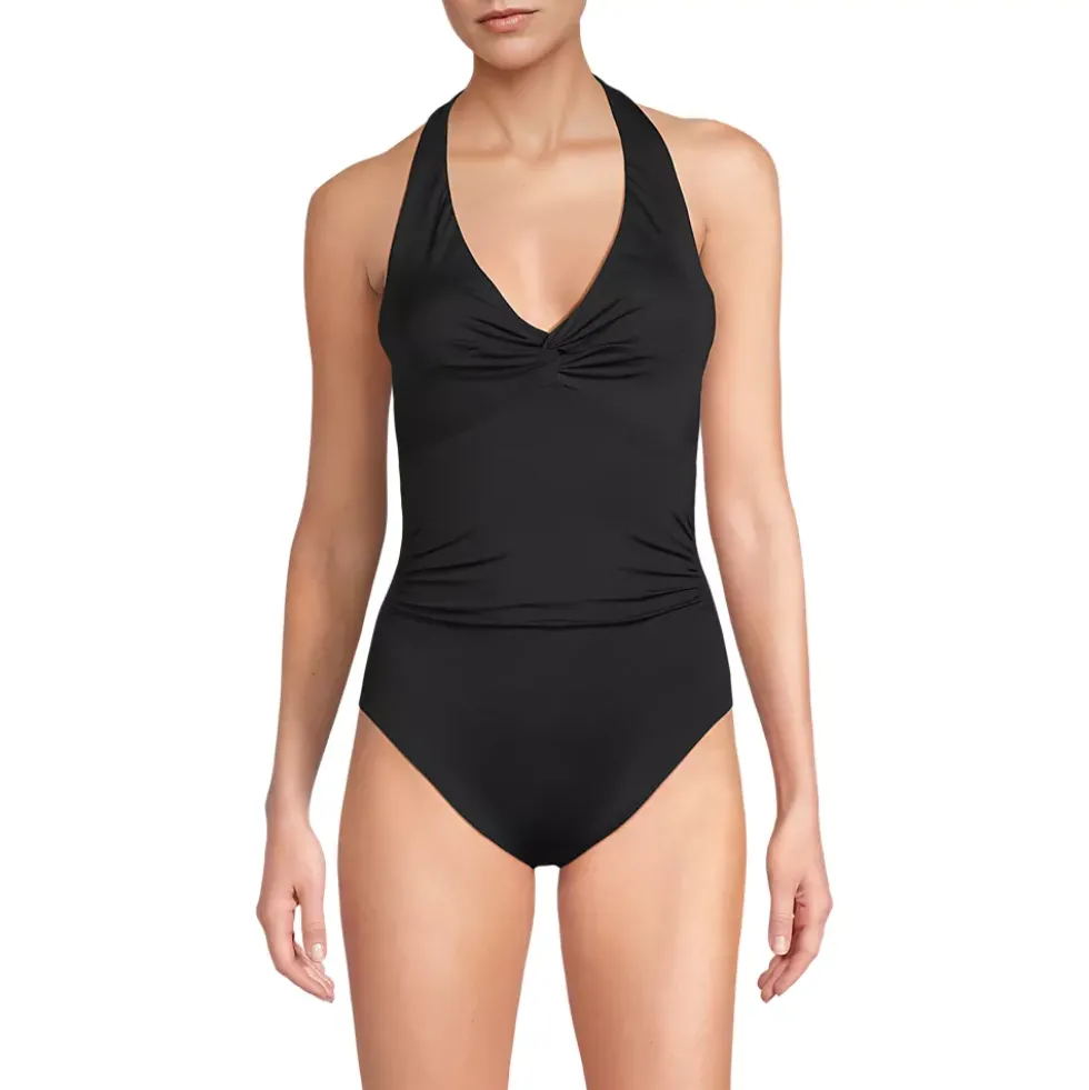 Women's Knot Twist Halter One Piece