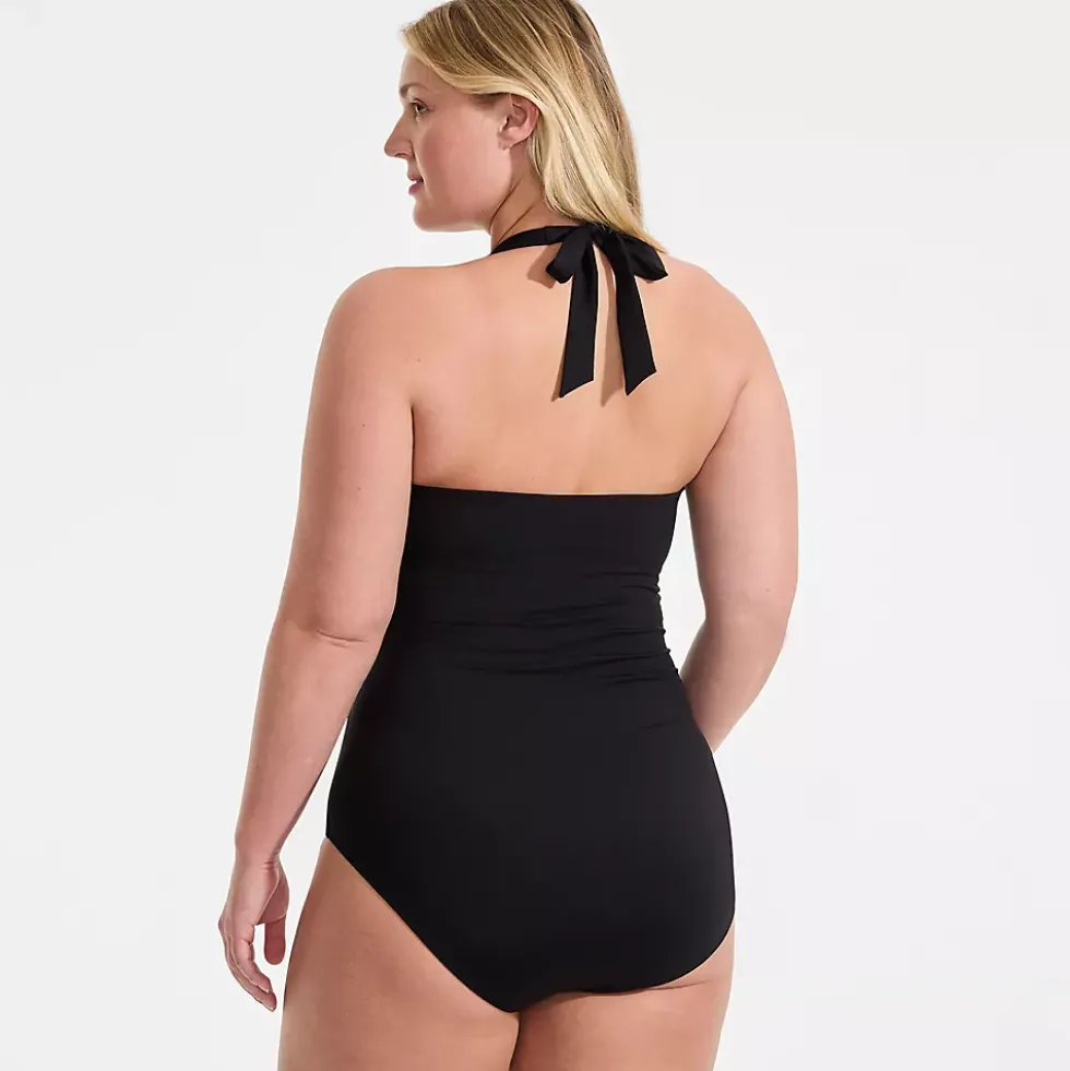 Women's Knot Twist Halter One Piece