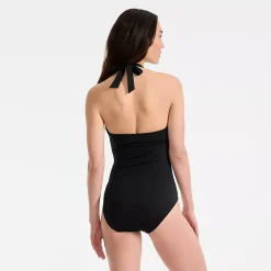 Women's Knot Twist Halter One Piece