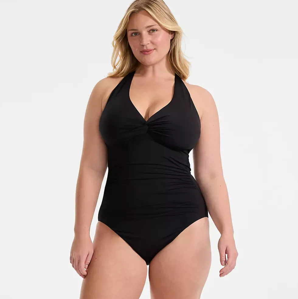 Women's Knot Twist Halter One Piece