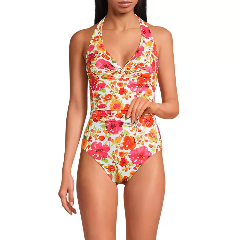 Women's Knot Twist Halter One Piece