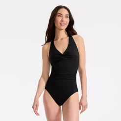 Women's Knot Twist Halter One Piece