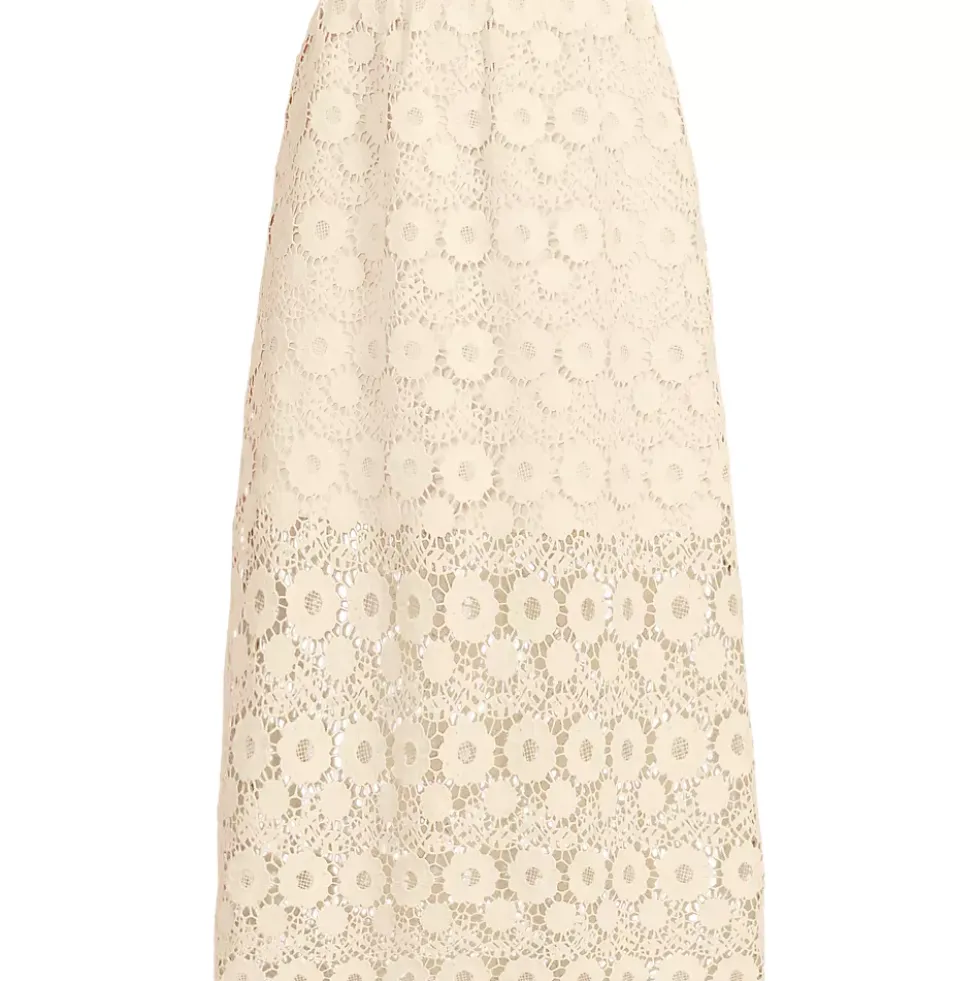 Women's Lace Overlay Midi Skirt