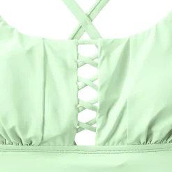 Women's Lace-up Flutter Tankini Swimsuit Top