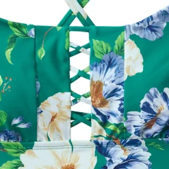 Women's Lace-up Flutter Tankini Swimsuit Top