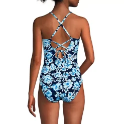 Women's Lace Up One Piece Swimsuit