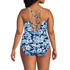 Women's Lace Up One Piece Swimsuit