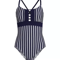 Women's Lace Up One Piece Swimsuit