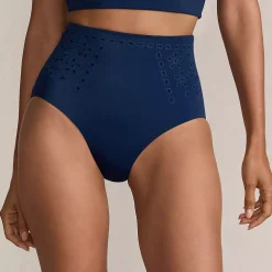 Women's Laser Cut Embroidered High Waist Bottoms