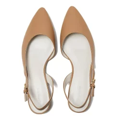 Women's Leather Slingback Low Heels